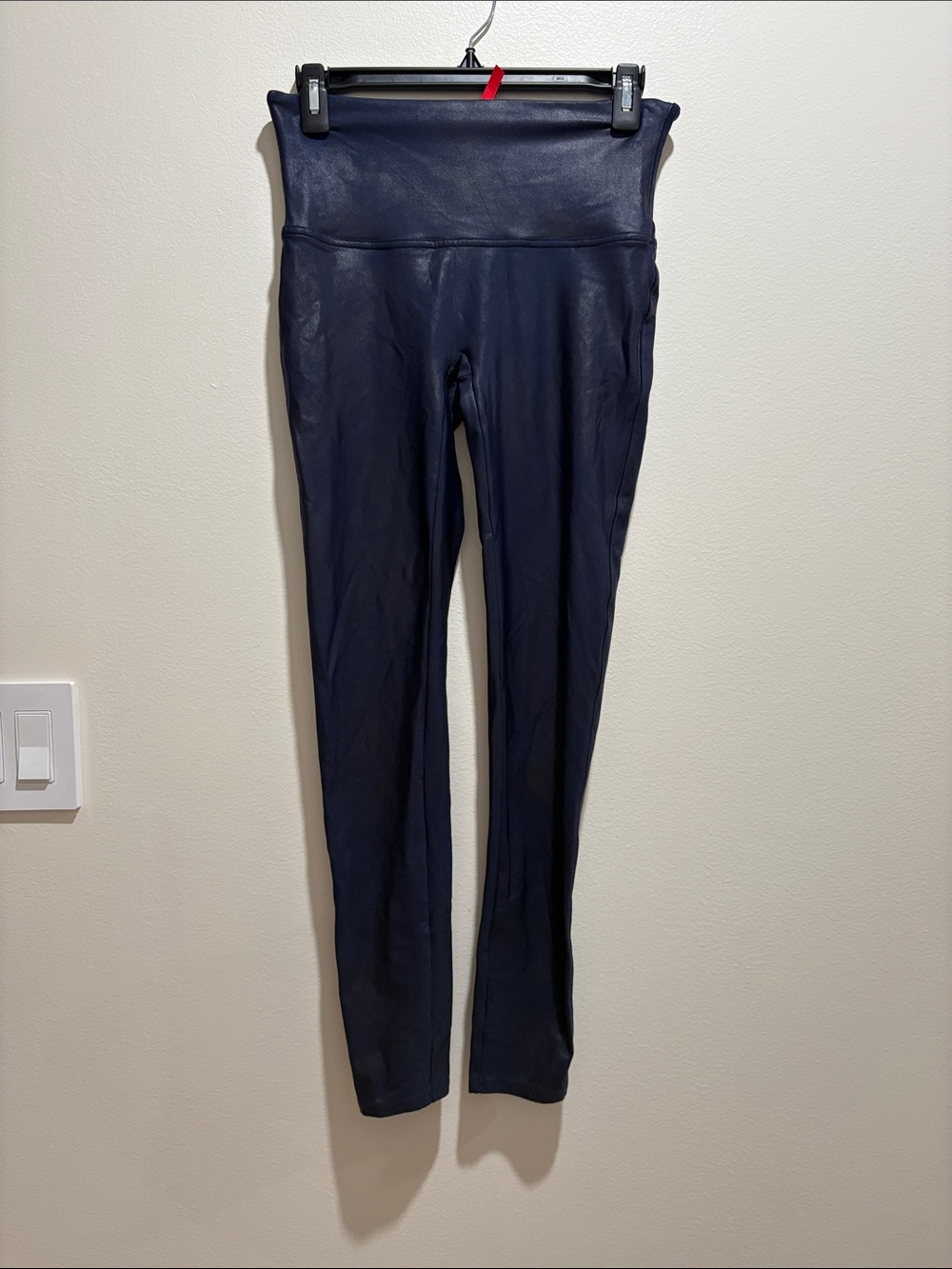 SPANX Navy and Black High-Waist Shaping Leggings